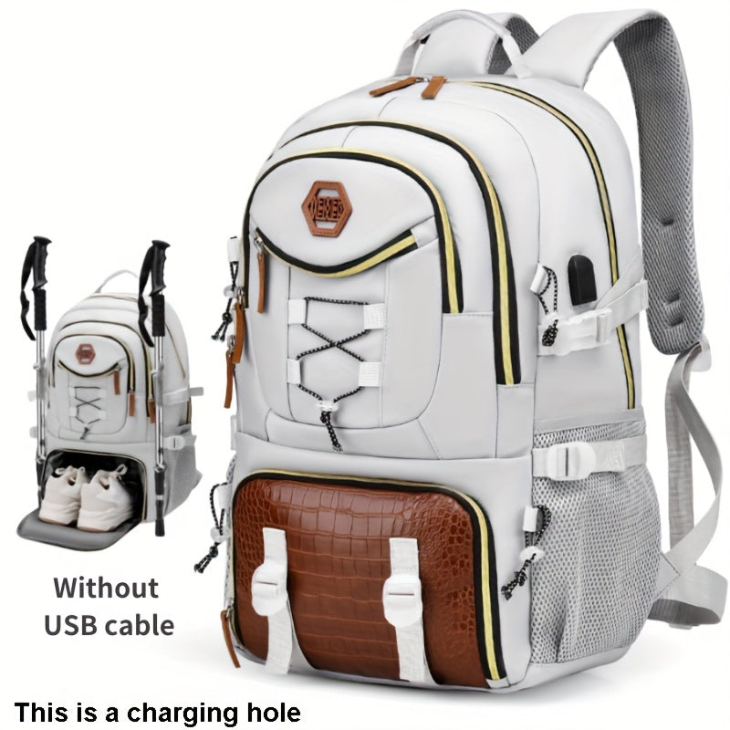 WEIXIER New Multifunctional Men's Fashion Backpack for Short Trips, Business Travel Bag with Multiple Pockets and Large Capacity, Laptop-Friendly, Stylish Casual Shoulder Bag, Commuter Bag, Overnight Stay Bag, Perfect for Stu
