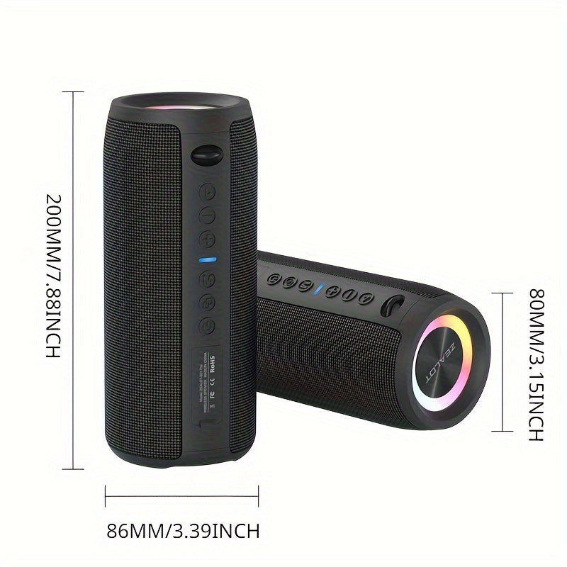 ZEALOT S51 Pro 40W Wireless Speakers - 16Hrs Playtime, Dual Pairing, Booming Bass, Waterproof IPX5, Portable with Handle, USB-C Charging, 7.2 Surround Sound, 40W Power, for Home, Car, Camping, Travel - Ideal Christmas Gift