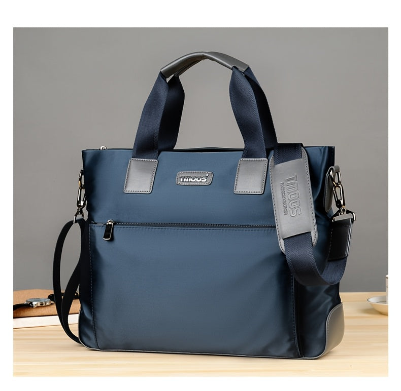 Unisex double shoulder strap design square bag Crossbady bag travel texture Oxford fabric casual crossbody bag multi compartment large capacity anti-theft shoulder bag workplace commuting briefcase