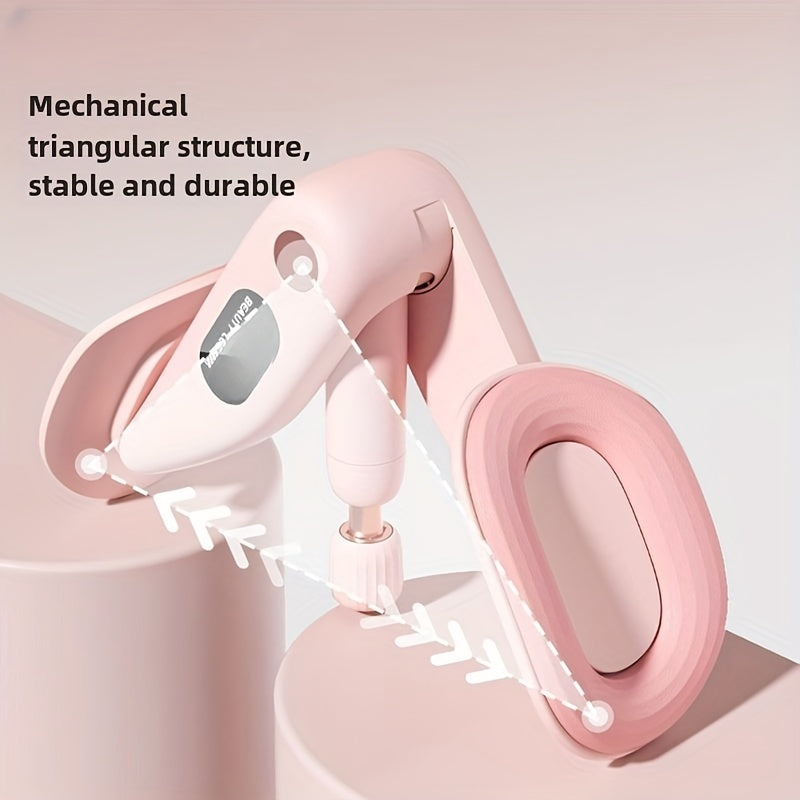 Pelvic Floor & Leg Trainer - Home Fitness Equipment for Slimming, Recovery & Muscle Toning - Countless Workouts, Durable ABS Material, White/Pink