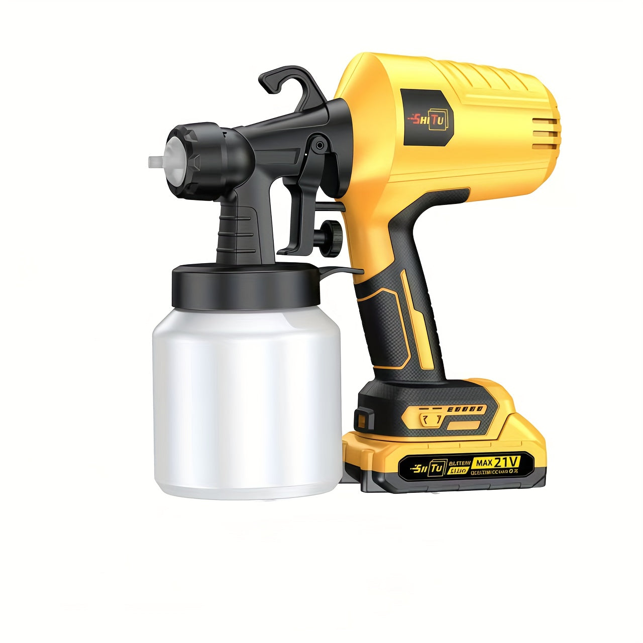 2025 New Model Wireless Paint Sprayer with Cordless High-Pressure Spray Gun - Heavy-Duty Battery-Powered Paint Gun with Ergonomic Handle, Easy-Clean Design & Large Paint Tank for Indoor/Outdoor Walls, Wood, Furniture, DIY Project
