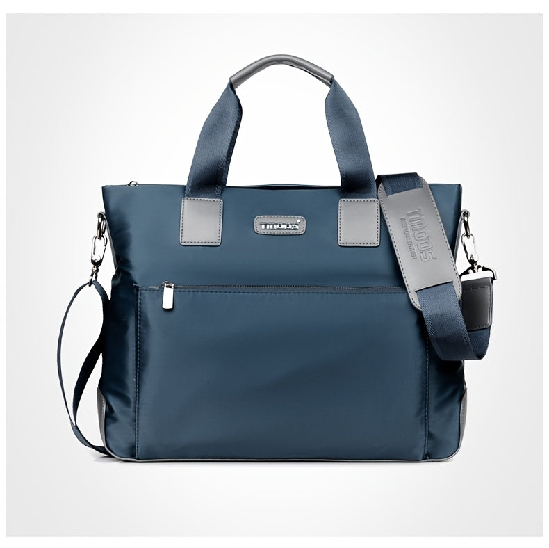Unisex double shoulder strap design square bag Crossbady bag travel texture Oxford fabric casual crossbody bag multi compartment large capacity anti-theft shoulder bag workplace commuting briefcase