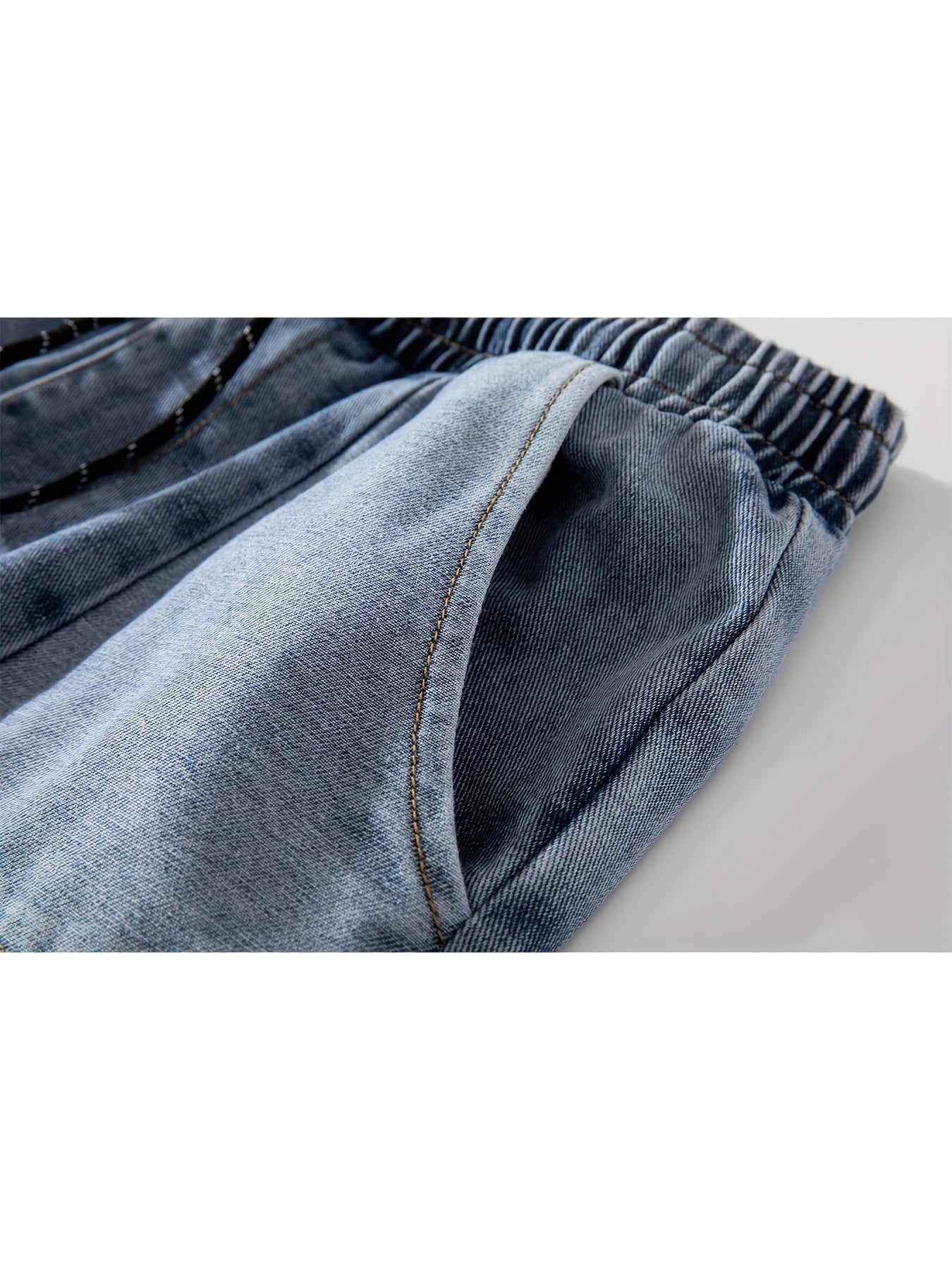 Classic Men's Denim Shorts - Casual Regular Fit Mid-Rise Drawstring Waist Lightweight Summer Shorts for Fishing, Hiking & Daily Wear, Jean Shorts