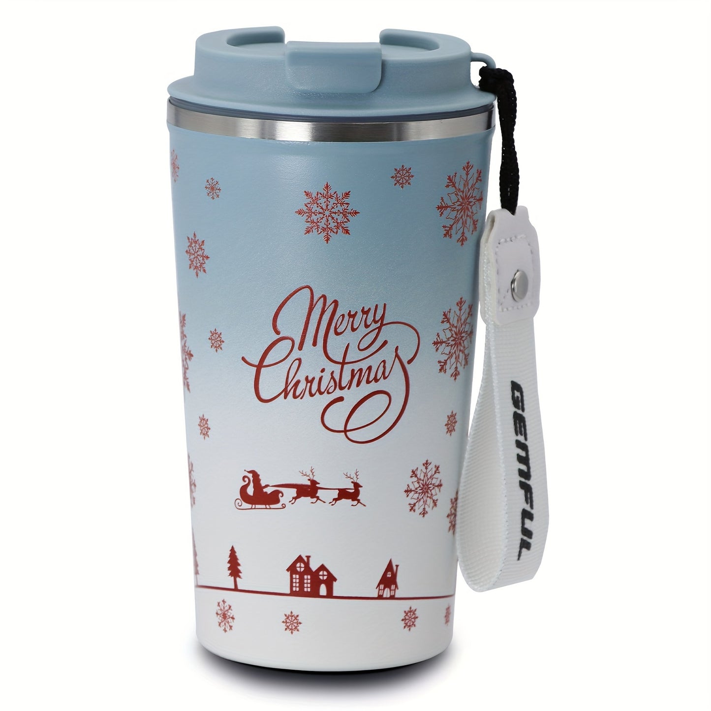 Glekglek 510ml Insulated Travel Mug with Paw Print & Heart Design - Double Wall, Spill Prevention, Dishwasher Safe, Portable Coffee Cup for Valentine'S Day, Thanksgiving, Christmas, Father'S Day, Teachers' Day, Festive Drinkw