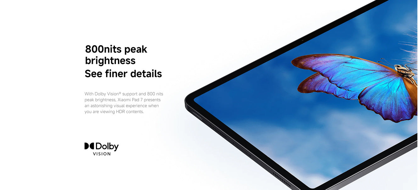 Xiaomi Pad 7 Tablet, 11.2 Inches, 8GB+128GB, 3.2K 144 Hz Display, Snapdragon 7+ Gen 3, 8850 mAh Battery, HyperAI, Grey
