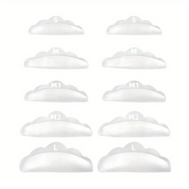 20pcs Eyelash Lifting Kit Silicone Pad Eye Lash Perm Pads Eyelashes Extension Accessories 3D Eyelash Curler Applicator Tools (10Pairs)