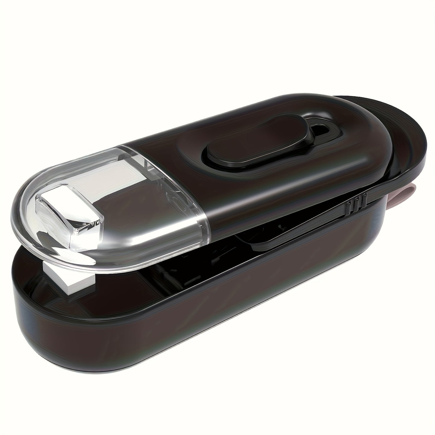 Portable 2-in-1 Mini Bag Sealer & Cutter Machine - Heavy-Duty Plastic Vacuum Sealer with Heat Seal Technology, Semi- Operation for Food Preservation, Compact Handheld Design, Camping, Pantry (Black) - No Needed