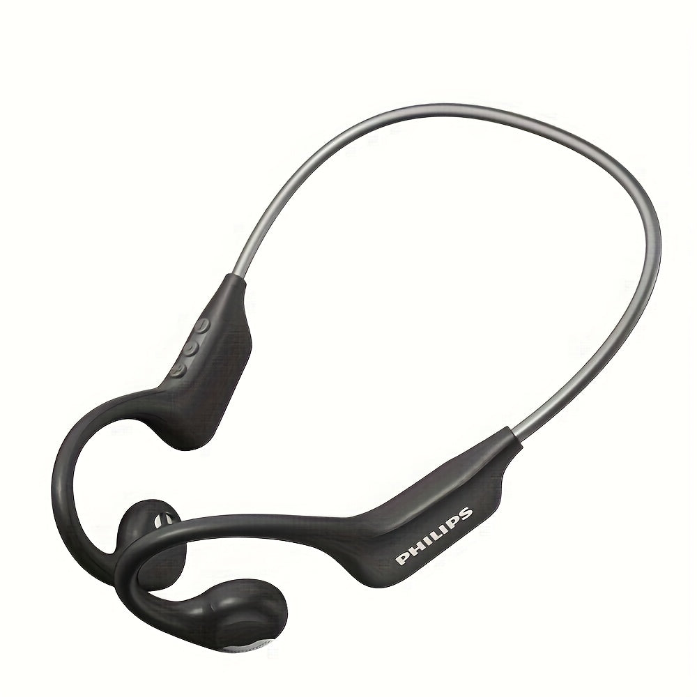 For Philips BT5.3 Wireless Headphones - Sporty Open-Back Design with Built-in Microphones, Neck Strap, Stereo Sound, USB-C Charging, Lightweight & Durable for Running, Gym, Workouts - Model TAA1708, Workout Headphones, Gym Ea