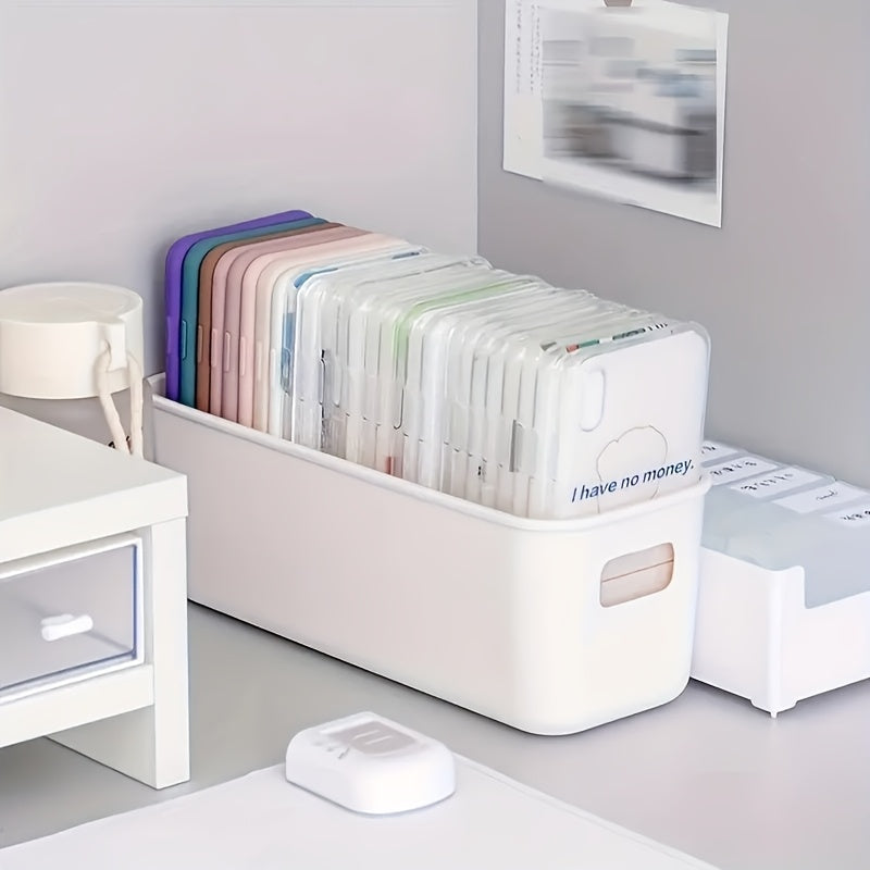 12pcs White Plastic Storage Boxes, Multi-Purpose Storage Boxes, Home Organization, Space Saving Storage Boxes