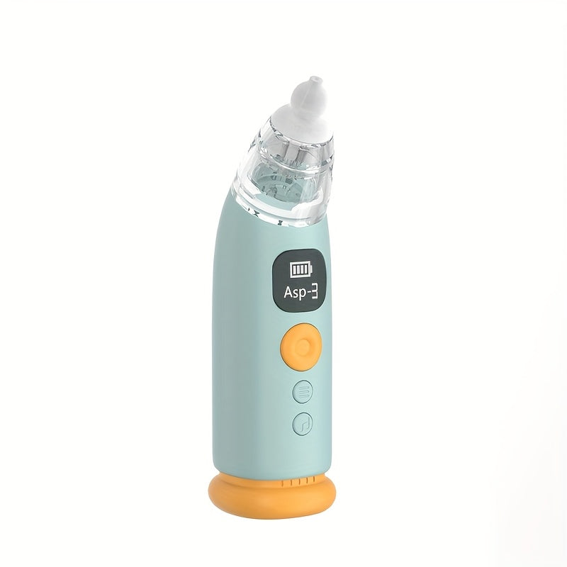 1pc Portable Electric Baby Nasal Cleaner - Soothing Music and Soft Lighting - 3 Adjustable Suction Levels, 3 Soft Silicone Tips, to Clear Nasal Mucus, Suitable for Home Use