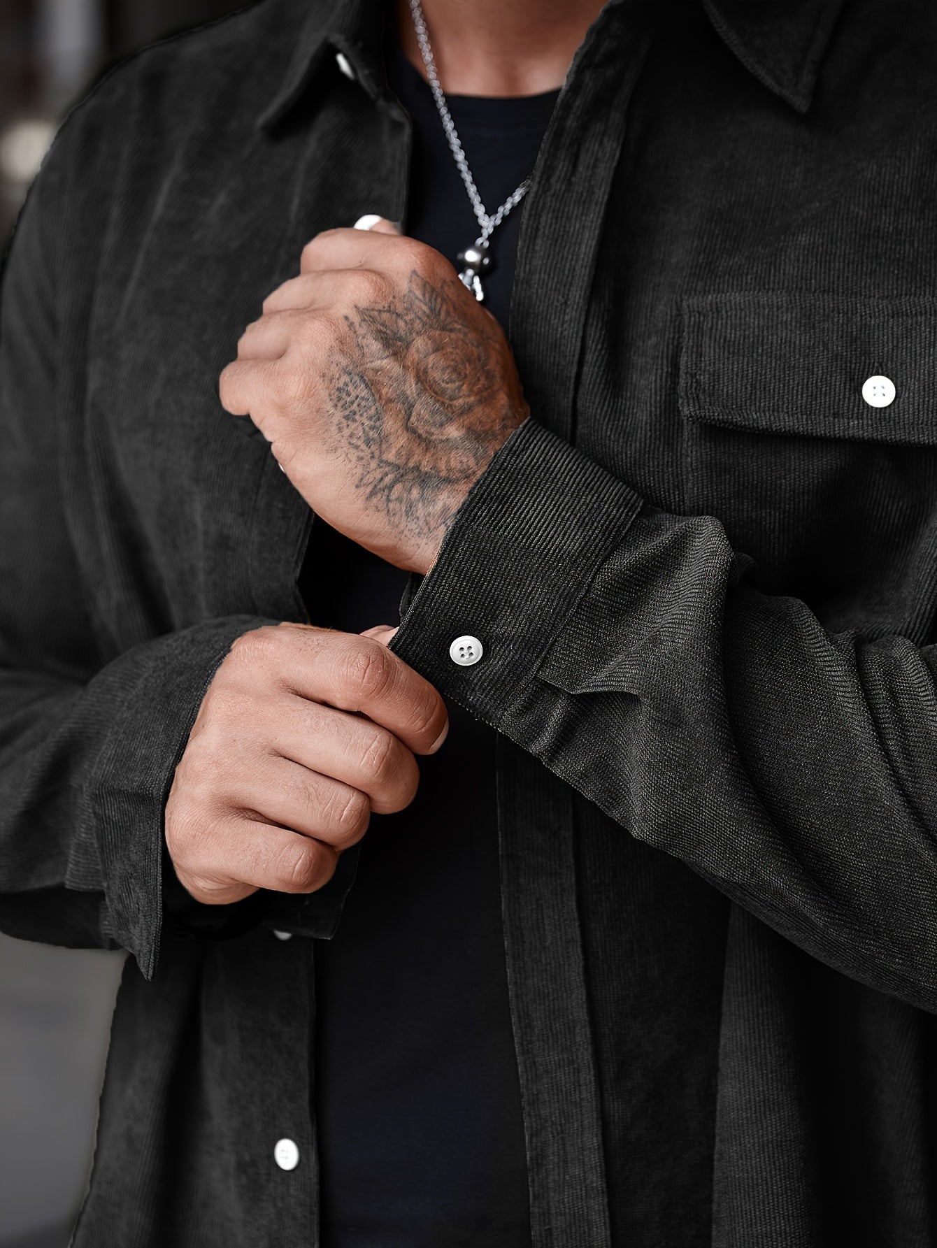 Stylish Men's Casual Lapel Shirt - Comfortable Button-Up Long Sleeve Shirt For Everyday Wear