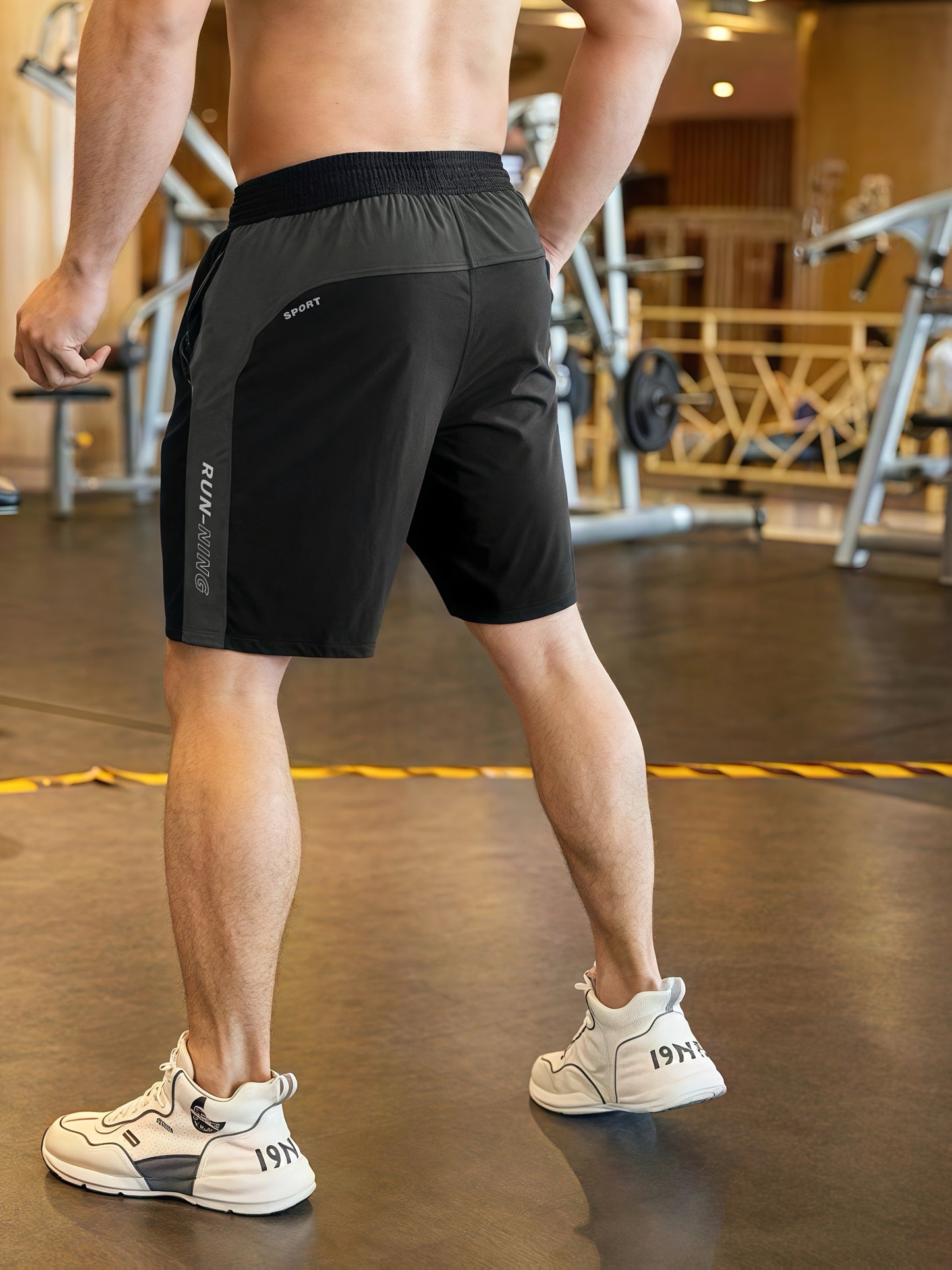 3 Pack Men's Casual Shorts, with Glow-in-the-Dark Print and Patchwork, Suitable for Fitness, Training, Cycling, Outdoor Hiking, Swimming & Climbing Sports in Summer - Quick-Dry, Cool Breathable Sweat Absorbent Comfort Fabric