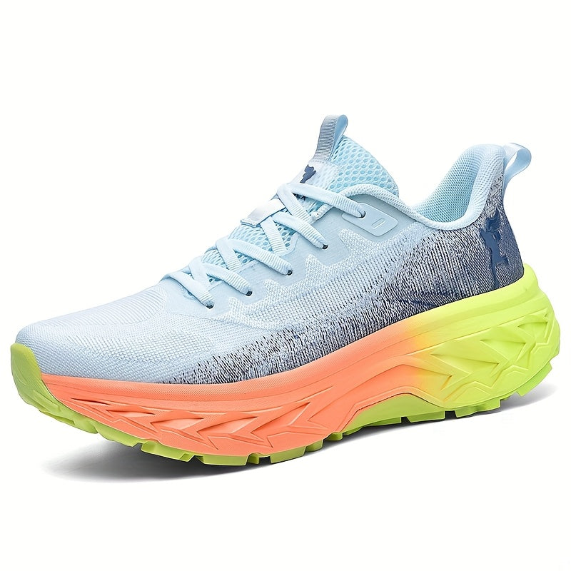 Unisex High-Performance Sports Shoes, on Large Sizes, MD Soft Sole, Breathable Knitted Mesh Upper, Flexible Fabric Lining, Trendy Design, Lightweight Body, All-Season Wear, Elegant Sneakers For Women, Chunky High Cut Sneaker,