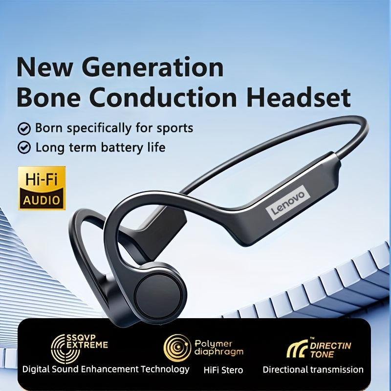 Lenovo X4 5.3 Chip + Low Power - Tech Enthusiasts - Daily Use - 2025 Popular Bone Conduction Wireless Bluetooth headphones