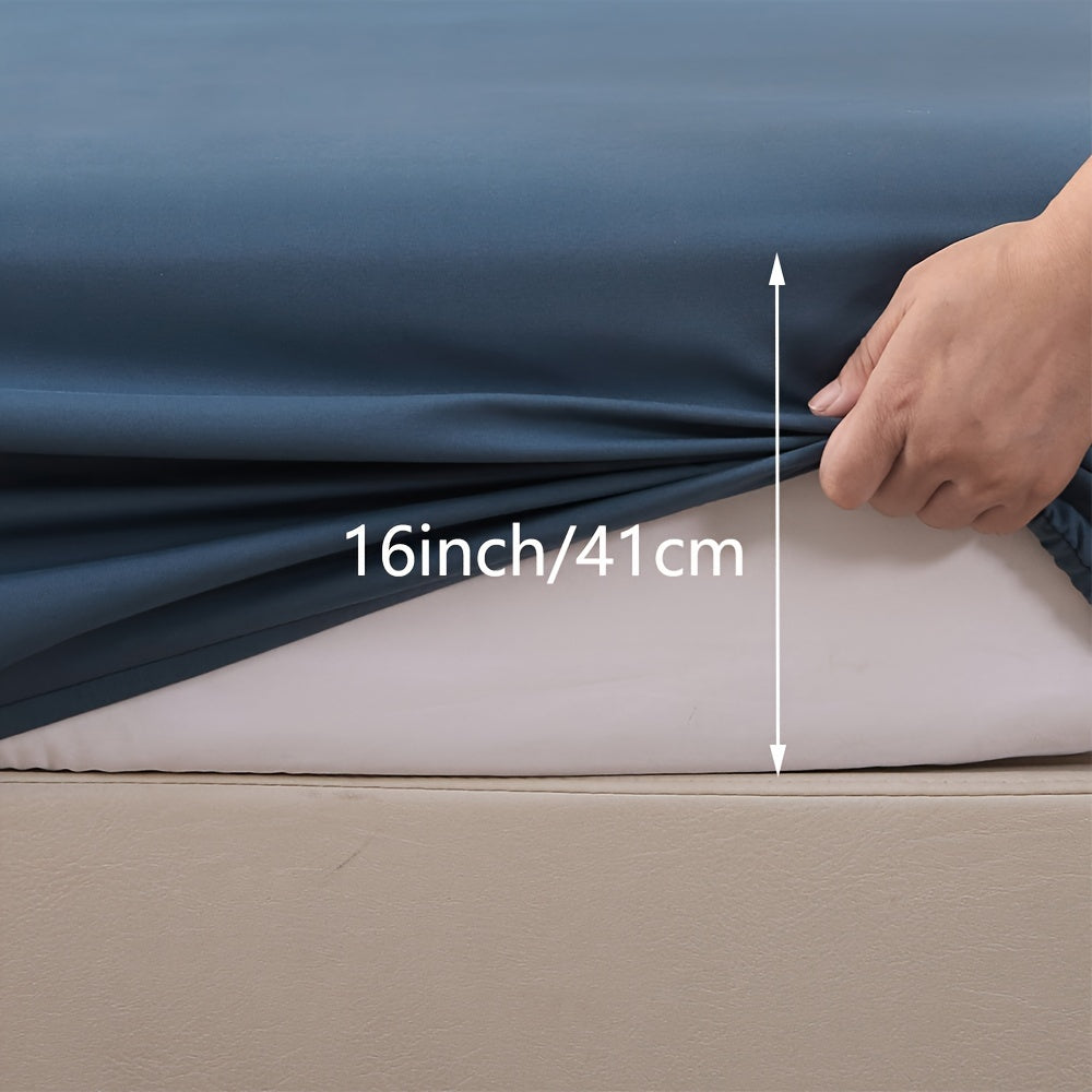 Luxury jacquard Bed Sheets Set 40.64cm deep pocket - 4pcs Bedding - Shrinkage and Fade Resistant - Easy Care 1flat+1fitted+1/2pillowcase