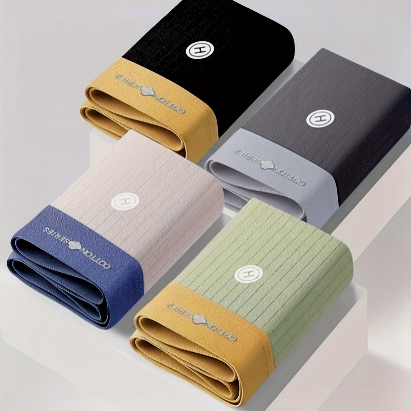 4pcs Men's Underwear, Cotton Breathable Soft Comfy Skin-friendly Stretchy Boxer Briefs Shorts, Perfect For Everyday Wear