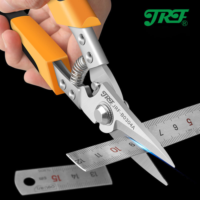 Professional Industrial Shears, JRF Stainless Steel Scissors, Tin Snips For Metal Sheet & PVC Pipe Cutting