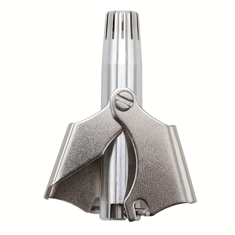 Stainless Steel Nose Hair Trimmer for Men & Women, Manual High-Quality Small Round Head,, Hypoallergenic Ear & Nose Hair Cutter, No Battery Needed, Washable
