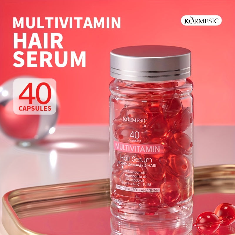 Vitamin Hair Serum Oil - Vitamins A, C, E | Moisturizing & Conditioning for All Hair Types | Fragrance Enhancer with Argan Oil