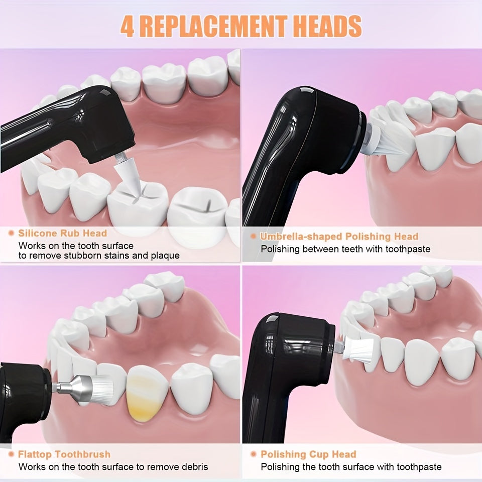 Household Dental Calculus Remover Teeth Kit Electric Tooth Polisher With Multifunctional Replacement Head