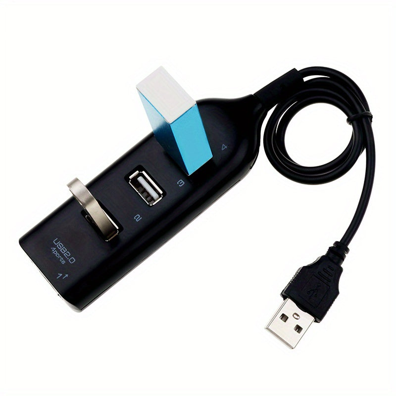 High Speed USB Hub 4 Port USB 2.0 With Cable Mini USB Splitter Hub Use Power Adapter Multiple Socket For PC Laptop Notebook
