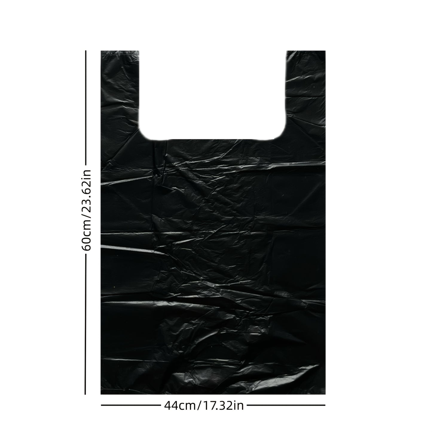 5 rolls of 100 black portable trash bags - suitable for offices, kitchens, living rooms, bathrooms, outdoors and other multi-purposes