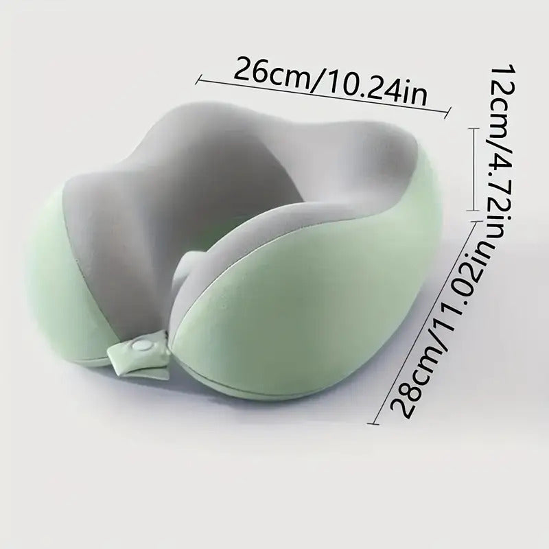 U-Shaped Neck Pillow for Travel & Office - Ergonomic Design, Medium Soft, Machine Washable, Black, Neck Pillow for Travel, Office Napping, and Relaxation, Relaxation Accessory, Modern Pillow, Comfortable Fit, Relaxation, Neck