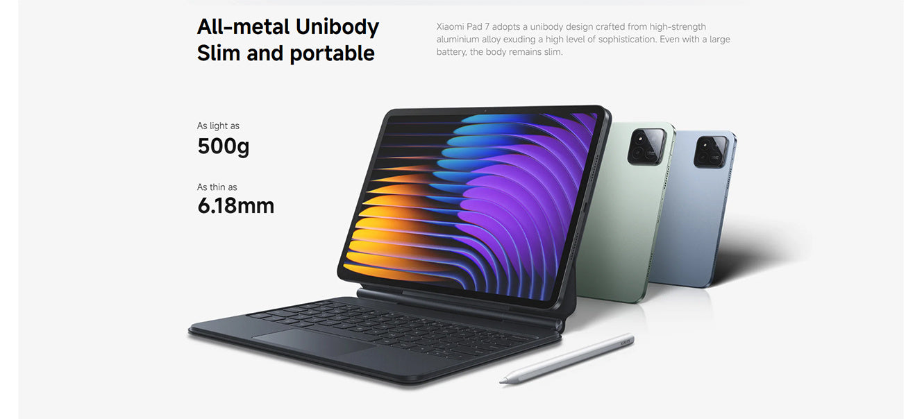 Xiaomi Pad 7 Tablet, 11.2 Inches, 8GB+128GB, 3.2K 144 Hz Display, Snapdragon 7+ Gen 3, 8850 mAh Battery, HyperAI, Grey