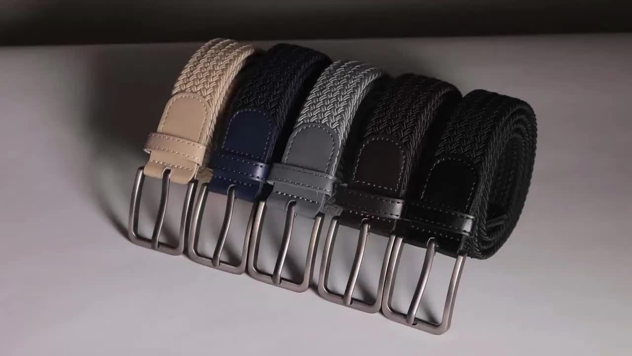 3pcs, Men's Sports Elastic Belt, Golf Belt with High Quality Alloy Buckle, Woven Hole-less Design, Adjustable Size Anywhere, Comfortable, Breathable, Match with Jeans and Casual Pants Clothing Accessory, A Multi-Functional Be