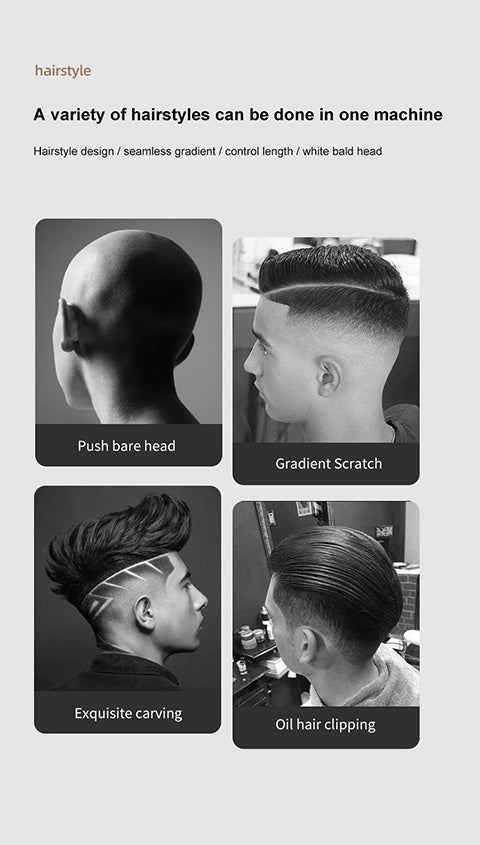 T9 Electric Hair Clipper Hair Cutting Machine Professional Men's Electric Shaver USB Rechargeable Barber Trimmer For Men Holiday Gift