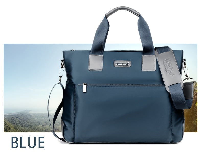 Unisex double shoulder strap design square bag Crossbady bag travel texture Oxford fabric casual crossbody bag multi compartment large capacity anti-theft shoulder bag workplace commuting briefcase
