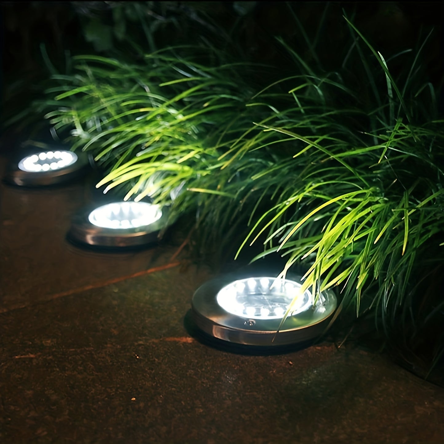 4/8/12/16pcs Solar Buried Light, IP65 Outdoor Landscape Lights, Solar Disc Lights, Garden Pathway Lighting, Solar Floor Lamps, 8pcs LED Solar Ground Lights for Roads, Courtyards, Walkways, Patios, Lawns