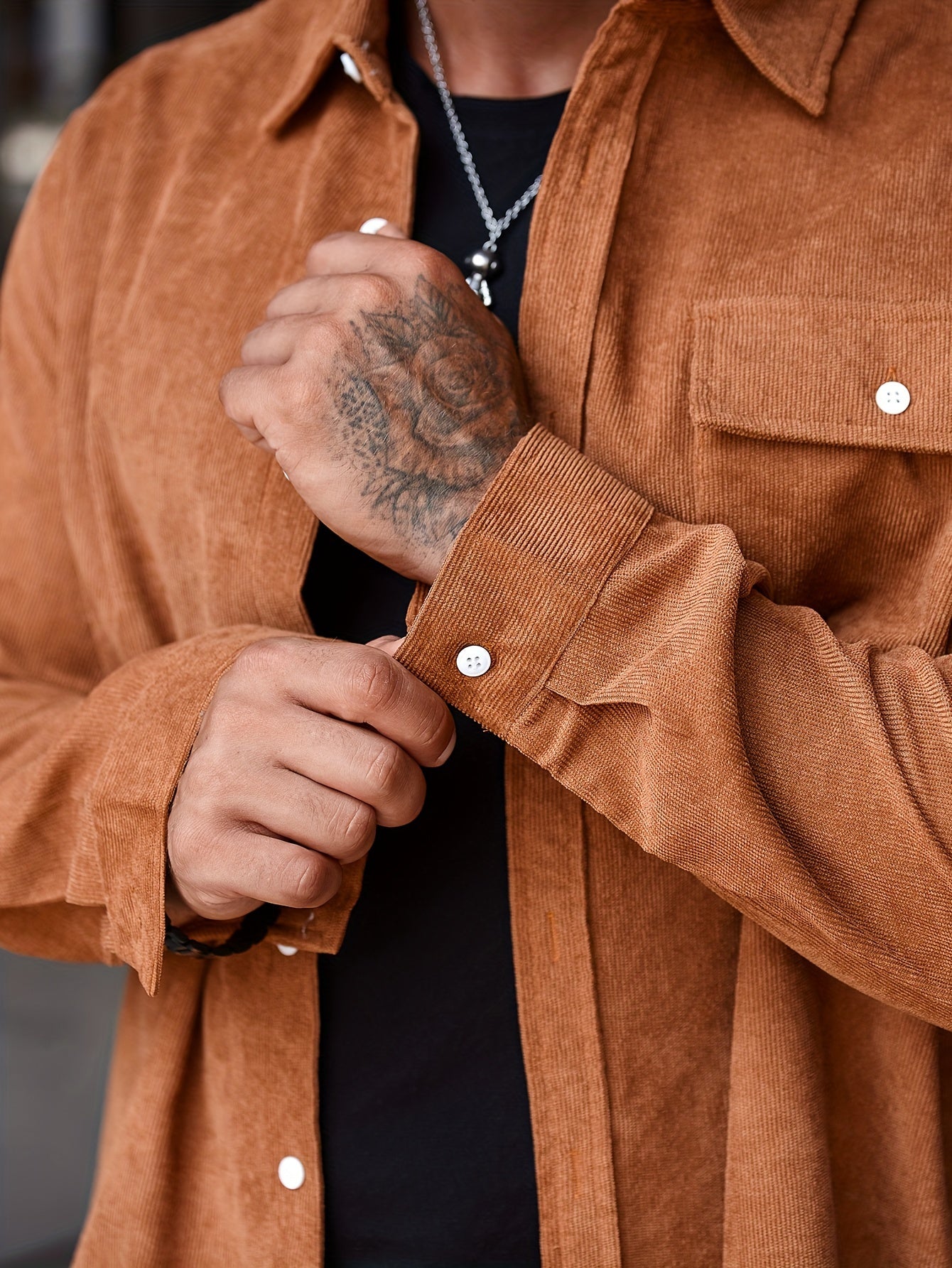Stylish Men's Casual Lapel Shirt - Comfortable Button-Up Long Sleeve Shirt For Everyday Wear