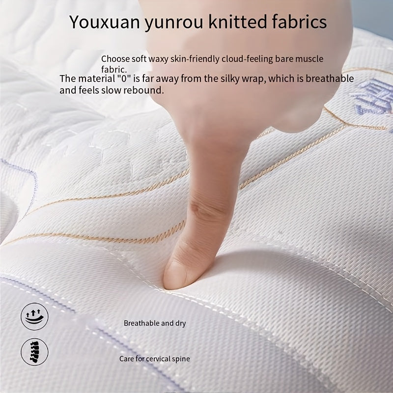 1pc Zero Pressure Deep Sleep Neck Pillow - 4-Level Ergonomic Cervical Pillow with Anti-Hunchback Design, Soft & Firm Support for Side/Back/Stomach Sleepers, Non-Collapsing Core, 8-Hour Comfort, Hand Washable, Ideal for Home U