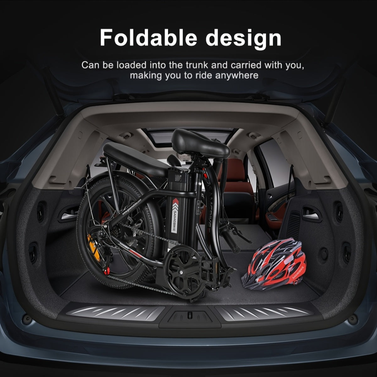 CY20 20" Foldable Step-Through Electric Bike for Adults - Lightweight Portable City Commuter E-Bike with 36V Removable Battery, 250W Motor & 15 MPH Speed, Front Suspension, Disc Brakes, Alloy Steel Frame, White - Dual-Power (