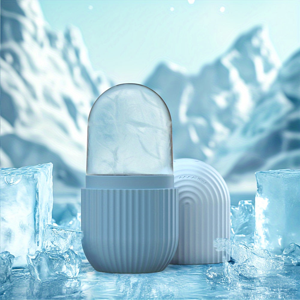 1pc Ice Roller for Face - Fragrance-Free, Battery-Free Skincare Tool for Glowing Light Beige- Ideal for Daily Facial Care & Massage