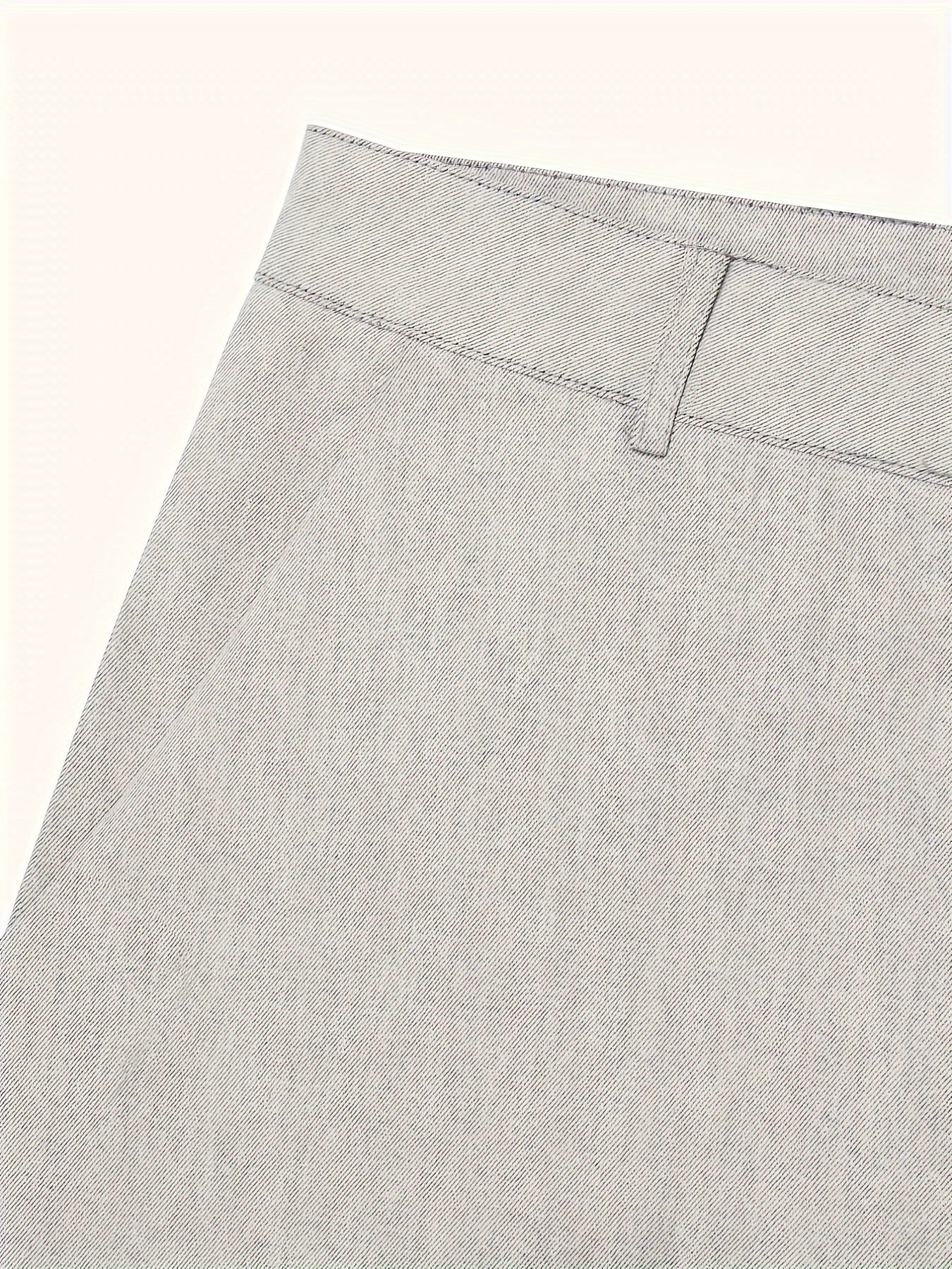 Classic Design Dress Pants, Men's Formal Solid Color Slightly Stretch Elegant Dress Pants For Spring Summer Business Banquet Dinner, Old Money Style