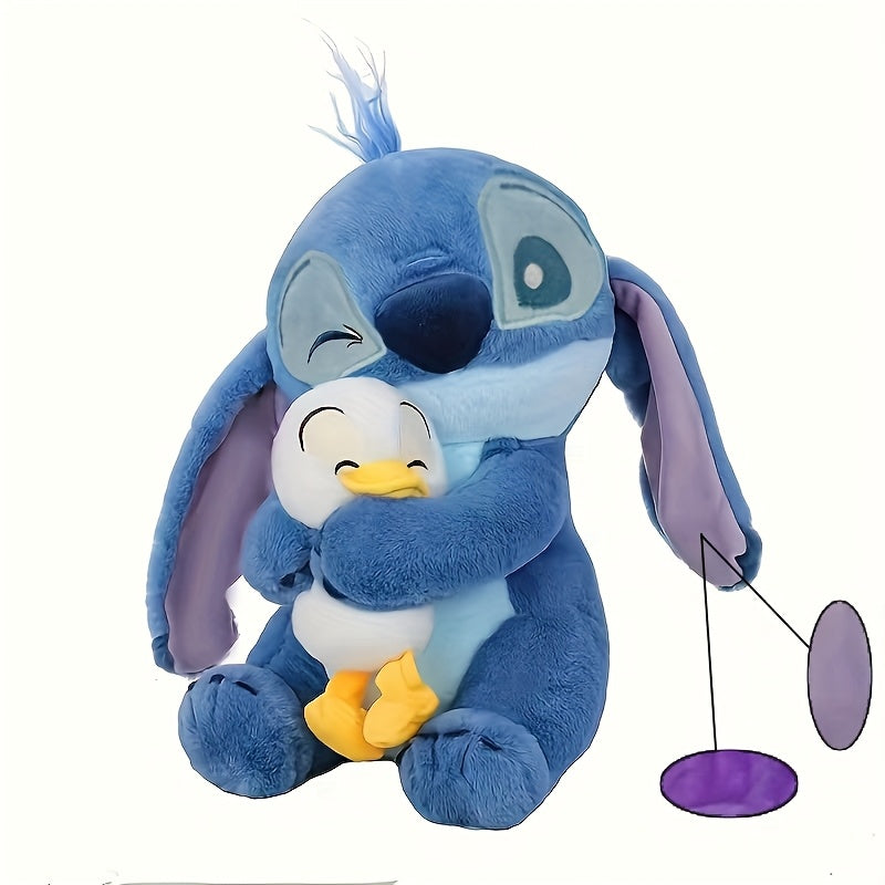 Stitch & Duck Plush Toy - Official Stitch Hugging Duck, Soft Blue Stitch Plush with Expressive Eyes, Birthday & Valentine's Gift for Fans, Cute Bedroom or Office Decor, Valentine Present, Playful Design, Huggable Plushie, Stu