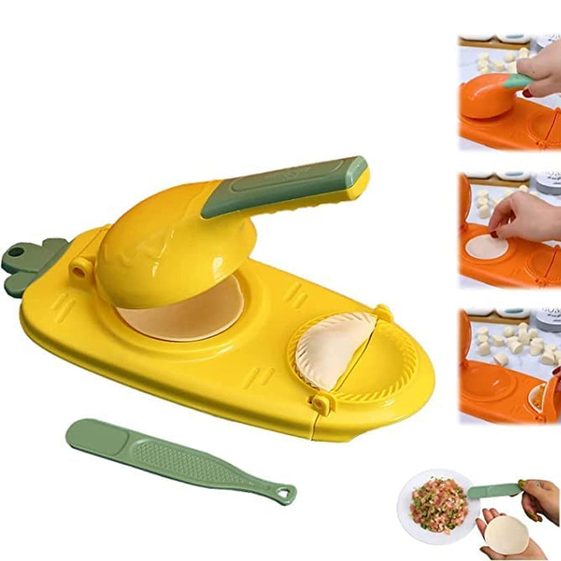 1pc, 2 In 1 Dumpling Maker, Dumpling Maker Machine, Kitchen Dumpling Making Tool Baking Pastry Manual Artifact For Pressing Dumpling Skin Wrapper Mould Dough Press Maker Great To Beginners