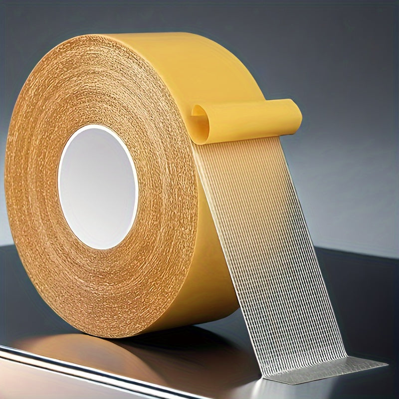 Heavy-Duty Double-Sided Tape with Super Strong Adhesion, Contains Fiberglass Mesh for Walls and Glass. Transparent Mounting Installation, Wall Mounting, Heavyduty Fastening, Invisible Mounting, Seamless Installation, Durable