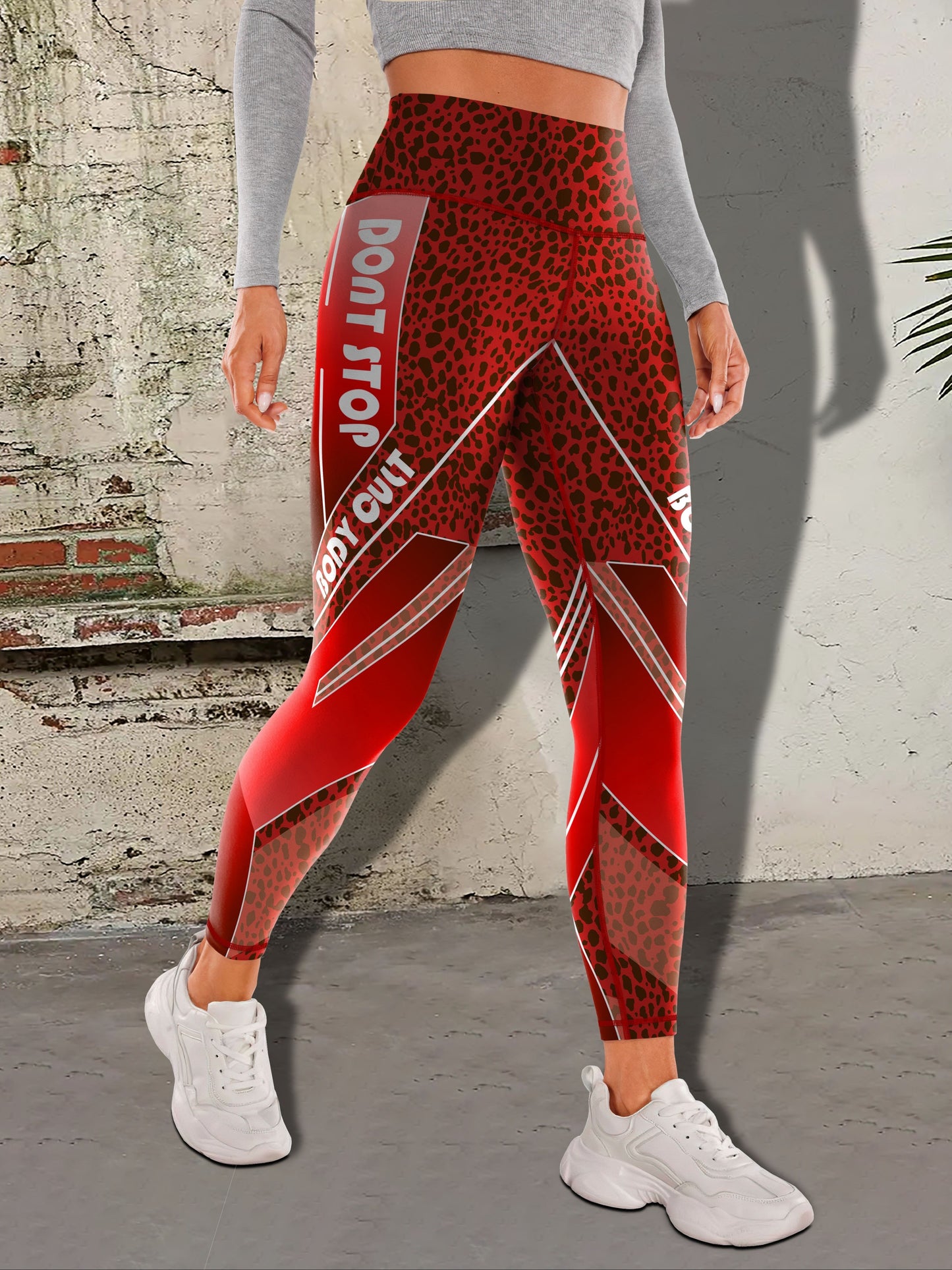 Women's Fashion Color Block Splash Print Yoga Pants, Striped Print Breathable Stretchy Butt Lifting Yoga Workout Running Sports Leggings, Women's Activewear