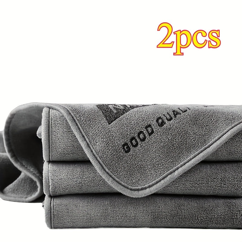 5/2pcs Luxury Microfiber Car Washing Towel, Soft Drying Cloth for Car Body with Double Layer of Thickened and Highly Absorbent Plush