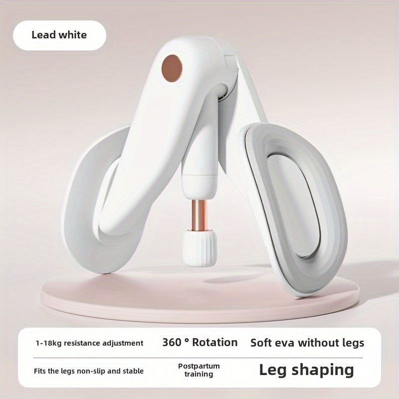 Pelvic Floor & Leg Trainer - Home Fitness Equipment for Slimming, Recovery & Muscle Toning - Countless Workouts, Durable ABS Material, White/Pink