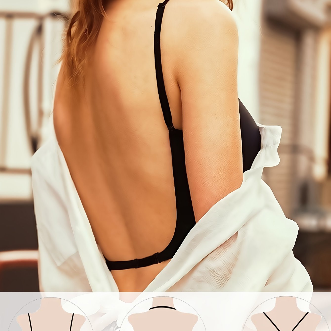 Backless Wireless Sports Bra, Yoga Fitness Workout Bra, Women's Activewear