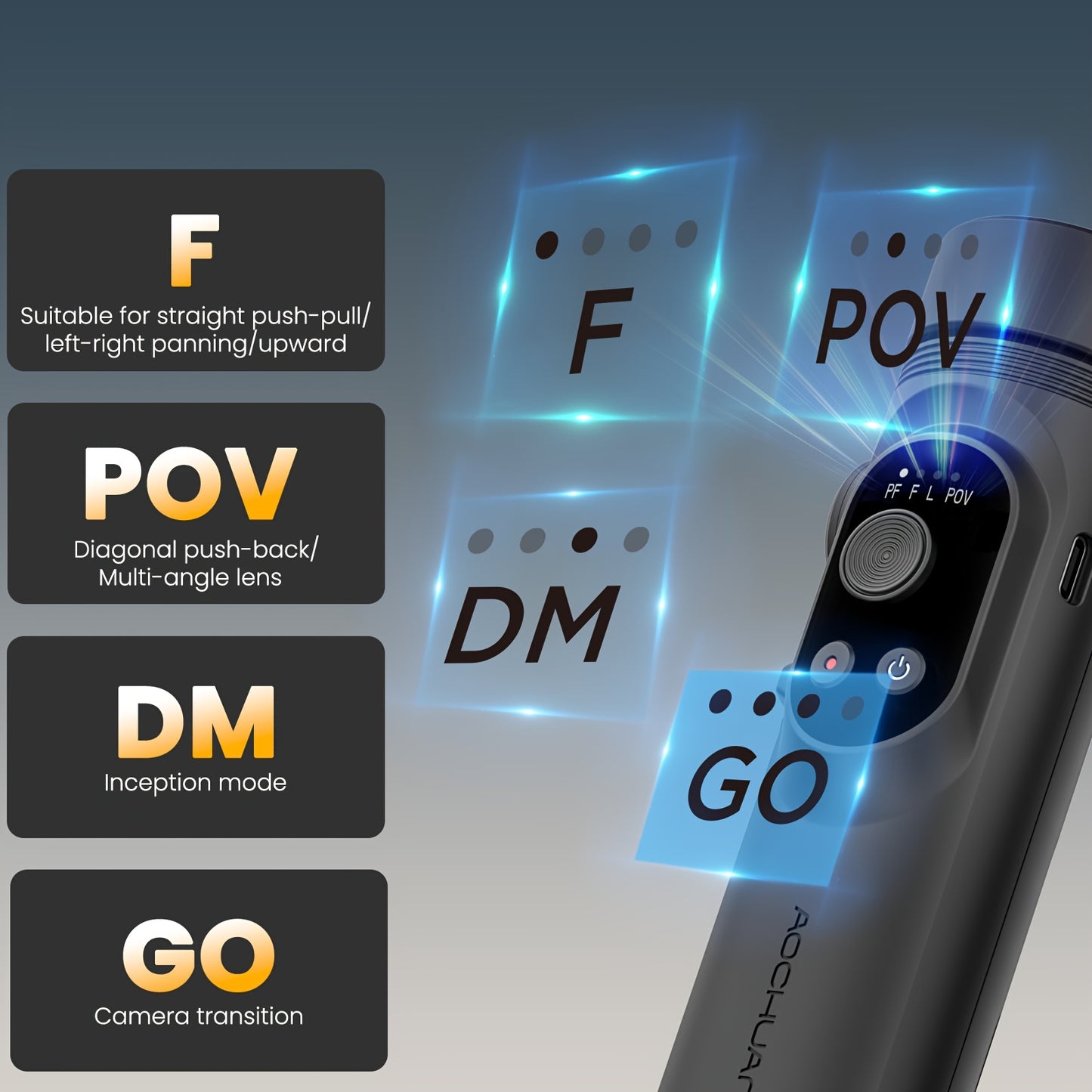 AOCHUAN 3-Axis Smartphone Gimbal Handheld Phone Stabilizer With AI 7.0 Anti-Shake, AI Face/Object Tracking Zoom & Focus Wheel Gimble For Smart Phone Video Recording Handheld Stabilizer For Video Creators 250g Payload Capacity