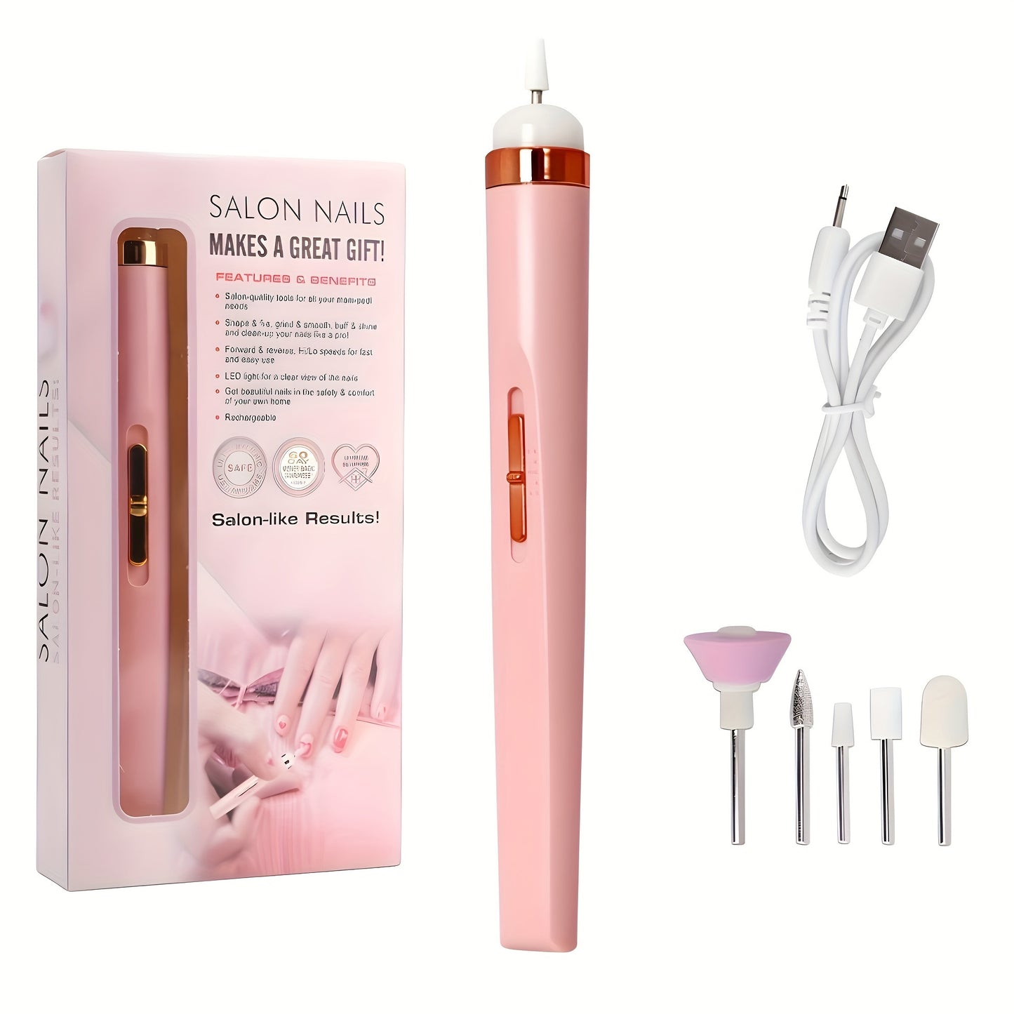 1pc Electric Nail Drill Machine, Porfessional Nail Drill Kit For Gel Nails And Home Nail Salon, Manicure Pedicure Polishing Tools