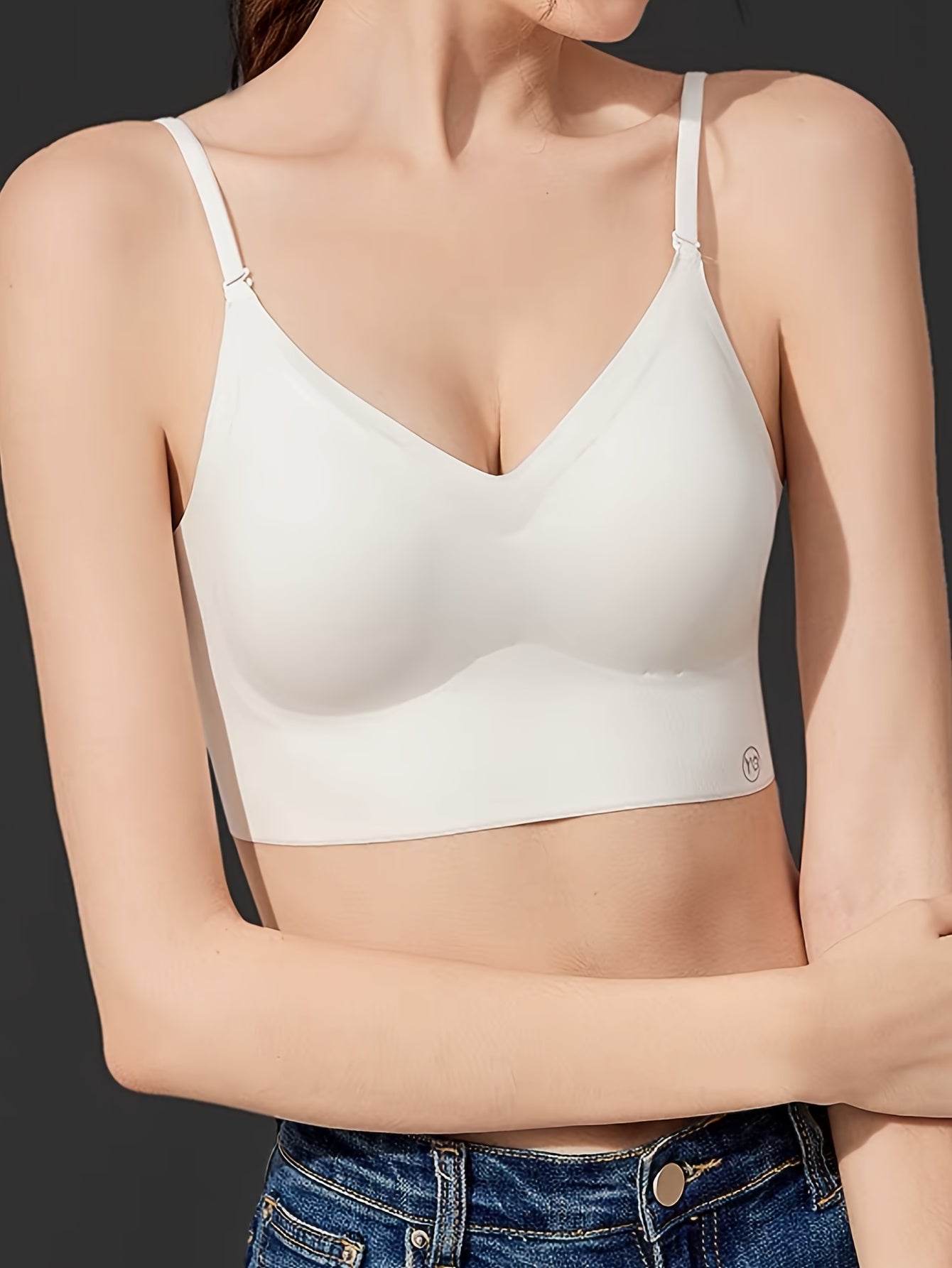 Backless Wireless Sports Bra, Yoga Fitness Workout Bra, Women's Activewear