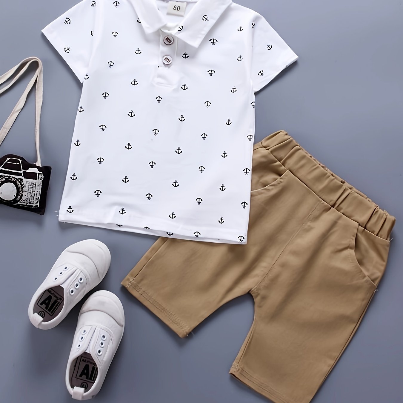 Boys' Summer Short Sleeve Set, New Cotton Breathable Two-Piece Kids T-Shirt Fashion Outfit for Boys, Perfect for Outdoor