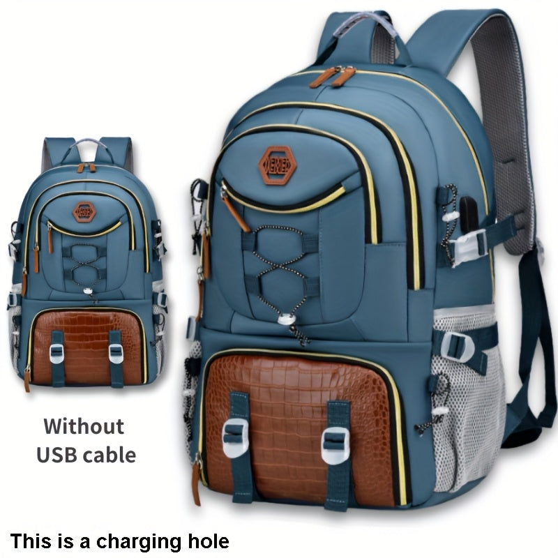 WEIXIER New Multifunctional Men's Fashion Backpack for Short Trips, Business Travel Bag with Multiple Pockets and Large Capacity, Laptop-Friendly, Stylish Casual Shoulder Bag, Commuter Bag, Overnight Stay Bag, Perfect for Stu
