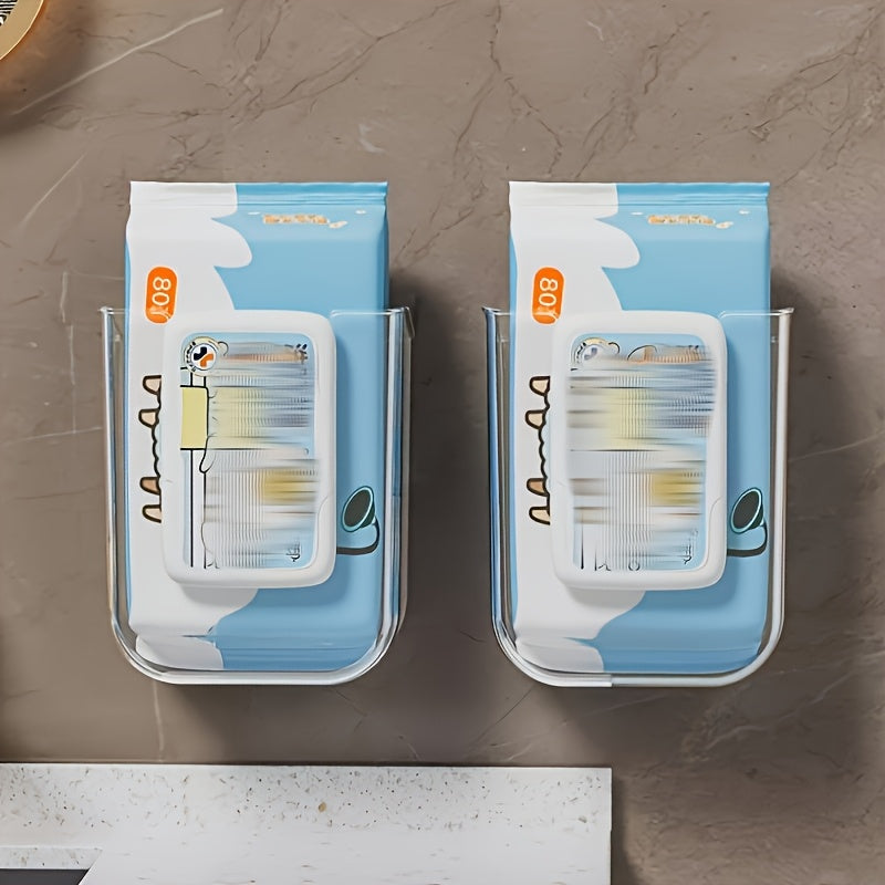 Wall-Mounted Wet Wipe Dispenser - Heavy-Duty Adhesive Holder for Bathrooms, Nurseries And Camping | Wide Opening + Mother'S Day Gift Set